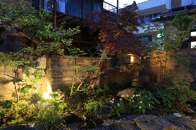 暗夜楽路　北陸エクステリア株式会社　石川県Ｙ様邸 Spectacular garden lighting by lighting professionals. Enjoy a dramatic, romantic, even mysterious scene comparing to a day time.
