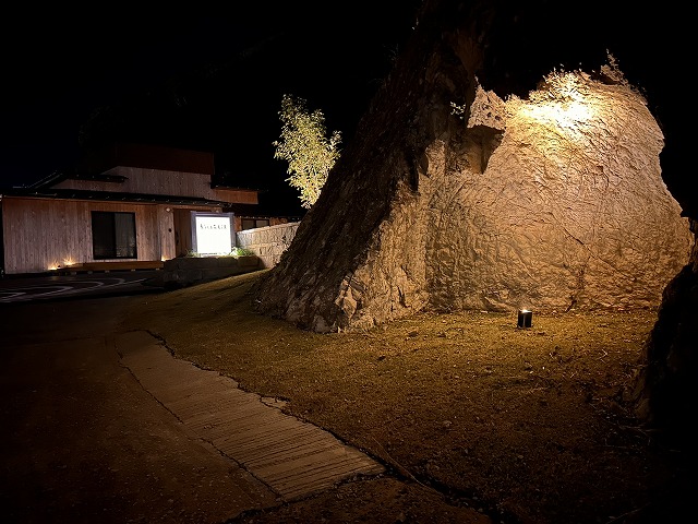 ホテルの自然景観を演出するライティング　合同会社 庭づくりねむのき　千葉県南房総市 atsumaro様 Spectacular garden lighting by lighting professionals. Enjoy a dramatic, romantic, even mysterious scene comparing to a day time.